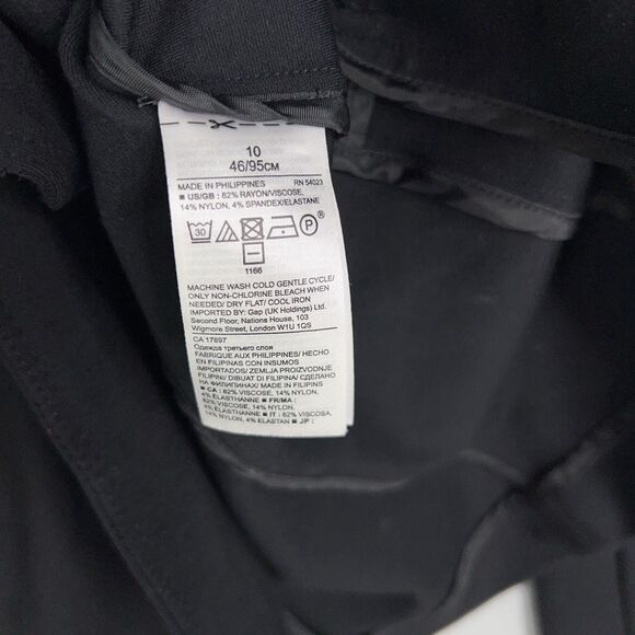 Banana Republic Blazer Womens 10 Black Travel Jacket Career Office Work Minimal - Picture 14 of 15